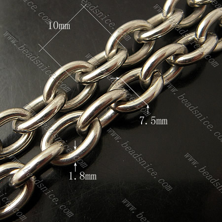 Brass Chain,1.8x7.5x10mm,Nickel-Free,Lead-Safe,