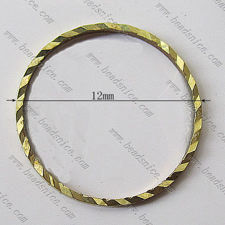 Brass Beading Ring,12x0.5mm,Nickel-Free,Lead-Safe,