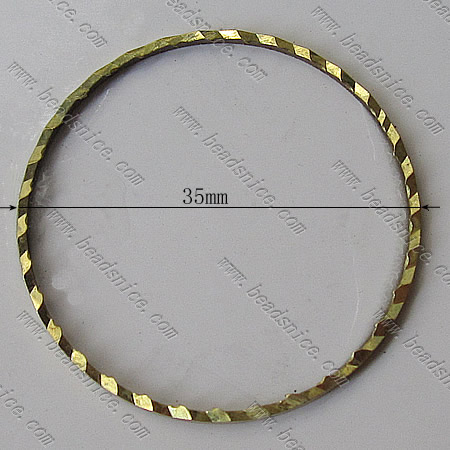 Brass Beading Ring,35x0.8mm,Nickel-Free,Lead-Safe,