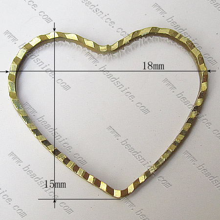 Brass Beading Ring,15x18mm,Nickel-Free,Lead-Safe,