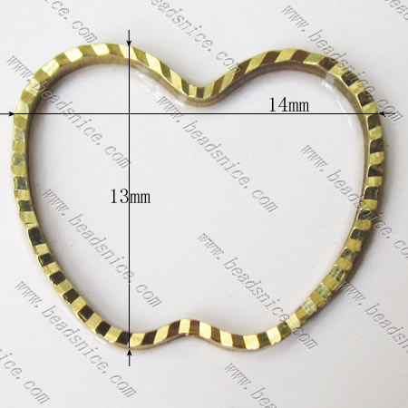 Brass Beading Ring,13x14x0.9mm,Nickel-Free,Lead-Safe,
