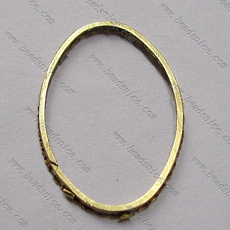 Brass Beading Ring,16x26x0.9mm,Nickel-Free,Lead-Safe