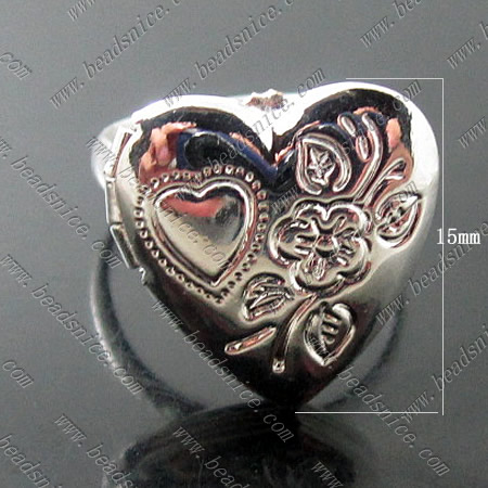 Photo locket  ring;size:6,heart