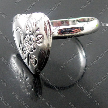 Photo locket  ring,unique rings,size:6,heart
