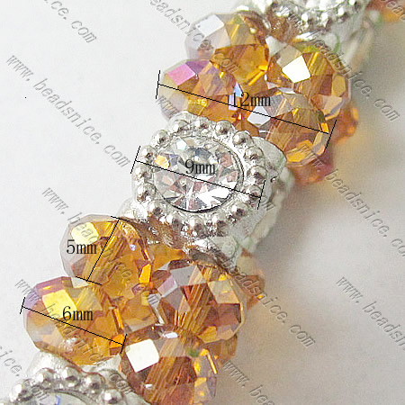 Imitated Austria Crystal Glass Bracelet,12mm,