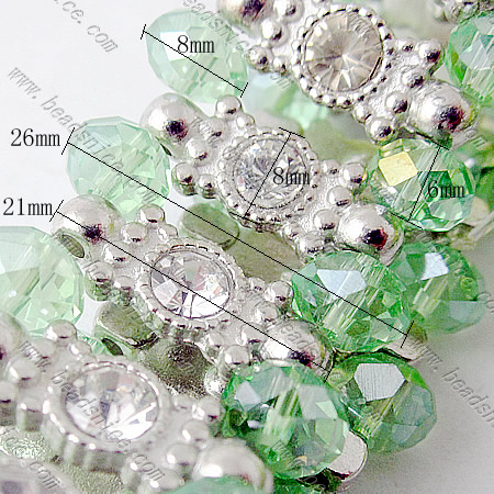 Imitated Austria Crystal Glass Bracelet,26mm,