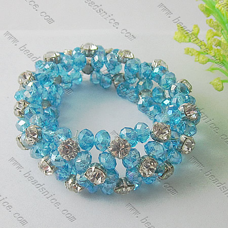 Imitated Austria Crystal Glass Bracelet,21mm,