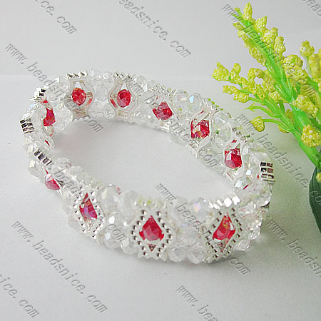 Imitated Austria Crystal Glass Bracelet,18mm,