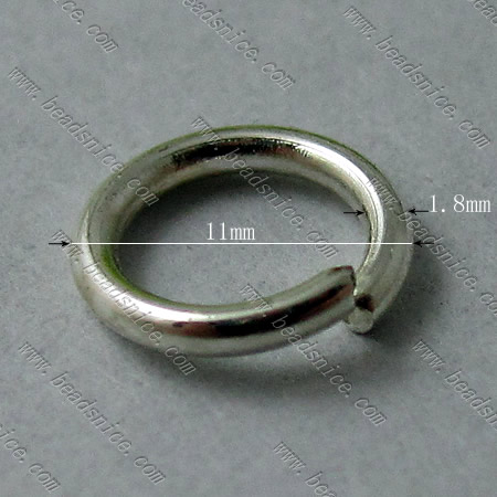 Stainless Steel Jump Ring,Steel 316,1.8X11mm,