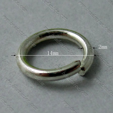 Stainless Steel Jump Ring,Steel 304,2x14mm,