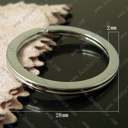Iron Key Split Ring,2x28mm,Nickel-Free,Lead-Safe,