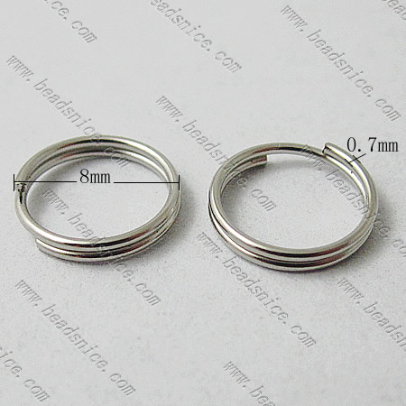 Stainless Steel Jump Ring,Steel 304,0.7x8mm,