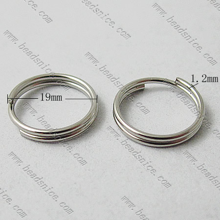 Stainless Steel Jump Ring,Steel 304,1.2x19mm,