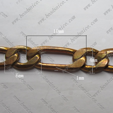 Brass figaro chains metal link necklace chain wholesale jewelry chain nickel-free lead-safe more style for you choice