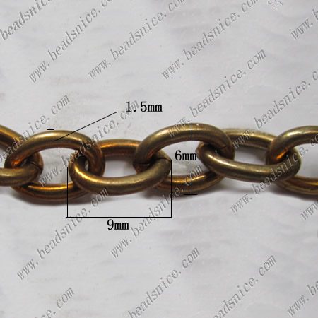 Open link chain oval chain necklace wholesale jewelry making supplies brass nickel-free lead-safe DIY assorted size for choice