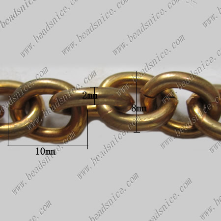 Choker chains open oval chain link wholesale jewelry chain brass nickel-free lead-safe assorted size for choice