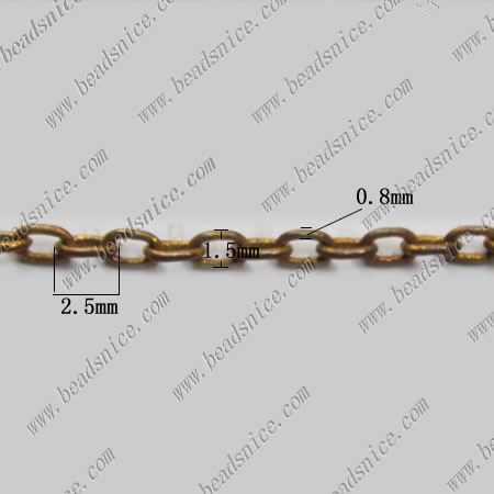 Small cable chain oval chain link wholesale jewelry findings brass nickel-free lead-safe assorted size for choice DIY