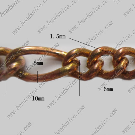Twisted figaro chain necklace wholesale fashion jewelry chain brass nickel-free lead-safe more colors for choice DIY