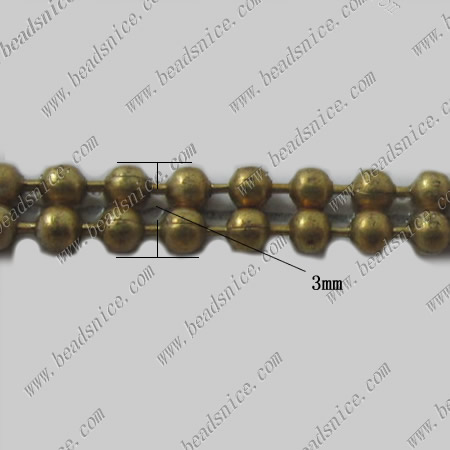Bead chain metal ball chain link wholesale fashion jewelry chain brass nickel-free lead-safe more colors for choice DIY