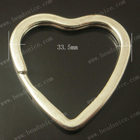 Key  Rings,33.5X34X3mm,nickel free,lead safe,