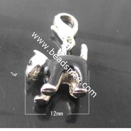 Zinc Alloy Charms,28x12x6mm,Hole:4mm,Nickel-Free,Lead-Safe,