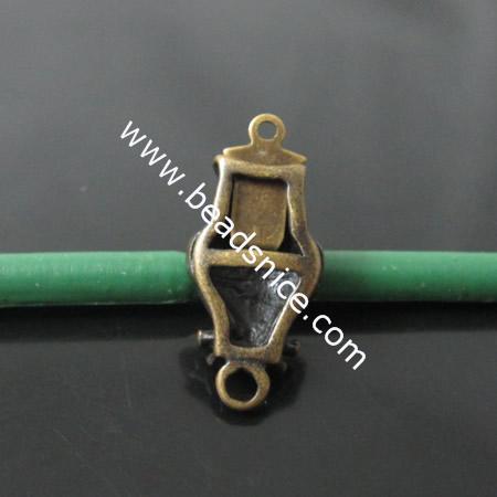 Brass Connectors/Link,Animal,21x10x5.5mm,Hole:2mm,Nickel-Free,Lead-Safe,