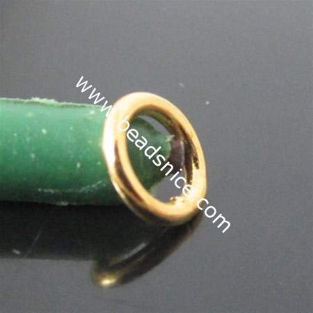 Brass Jump Ring,Solder End,0.8x7mm,Nickel-Free,Lead-Safe,