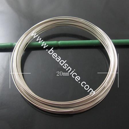 Memory Wire, steel, 0.6mm,20mm, Length:95-105 M,Nickel-Free,Lead-Safe,
