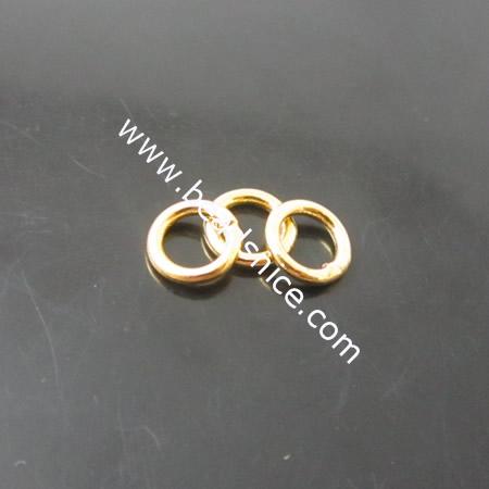 Brass Jump Ring,  Solder End,0.7X6mm,Nickel-Free,Lead-Safe,