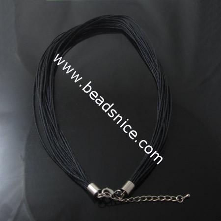 Wax  Cord,thick:1mm, 18 links.clasp:7x12mm,