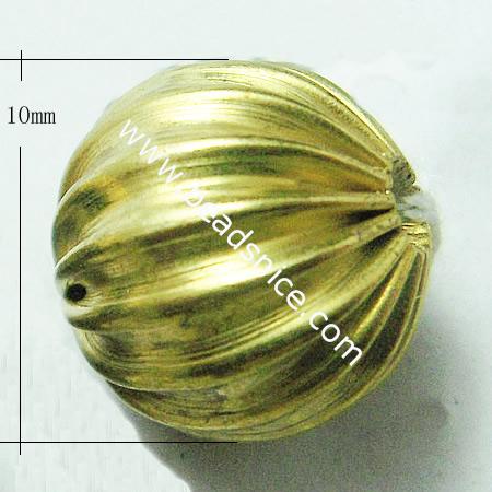Jewelry beads  brass  round