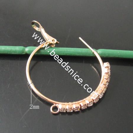 Brass Hoop Earring Components,round