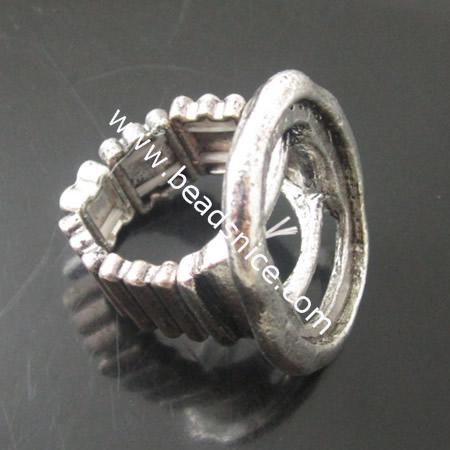 Brass Finger Ring Finding,28x24x4mm,Inside Diameter:17mm,Nickel-Free,Lead-Safe,