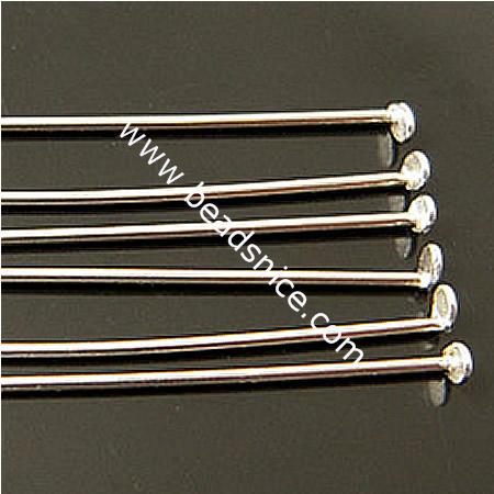 Stainless Steel Head Pin,steel 304,0.8x25mm,Nickel-Free,Lead-Safe,