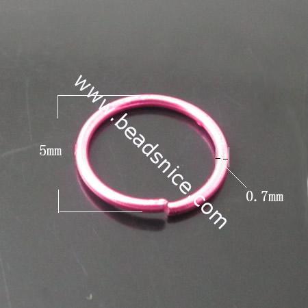 Brass Jump Ring,0.7x5mm,Nickel-Free,Lead-Safe,