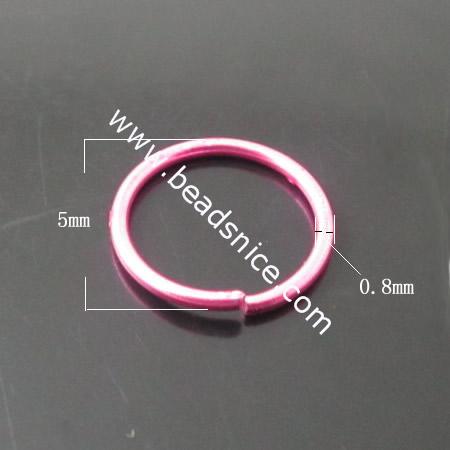 Brass Jump Ring,0.8x5mm,Nickel-Free,Lead-Safe,