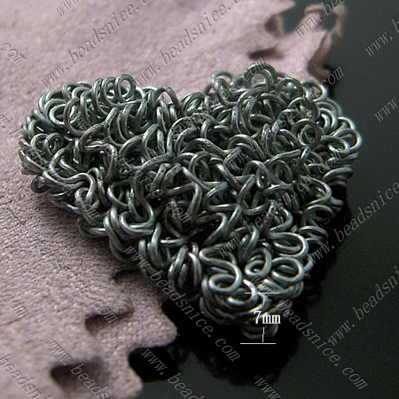 Iron thread component heart shape wholesale jewelry settings nickel-free