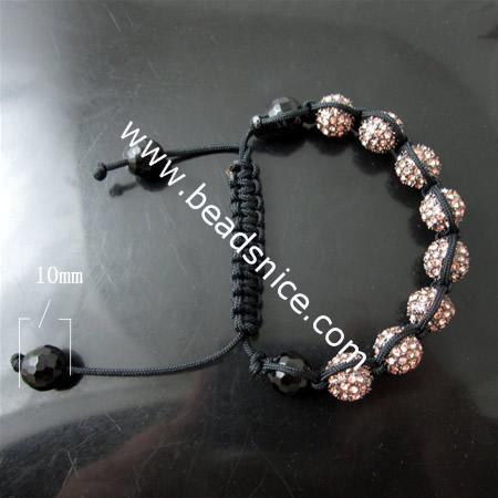 rhinestone beads Bracelet ,10mm,