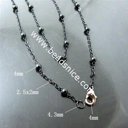 Fashion necklace chain ball chains lobster clasps wholesale fashionable jewelry chain brass nickel-free lead-safe
