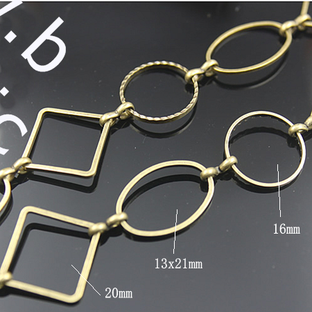 Brass Chain,16mm,13x21mm,20mm,Nickel-Free,Lead-Safe,