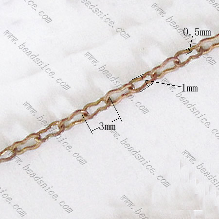 Fancy peanut chain brass link chain great for necklace bracelet wholesale jewelry chain nickel-free lead-safe DIY