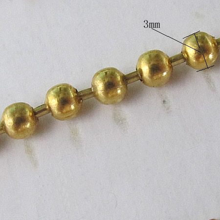 Brass ball chain necklaces faceted chain links chains wholesale fashion jewelry accessory nickel-free lead-safe various size for