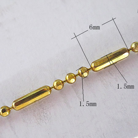 Brass ball chain 1+1 ball chain decorative chains necklace link chain wholesale fashion jewelry findings nickel-free lead-safe D