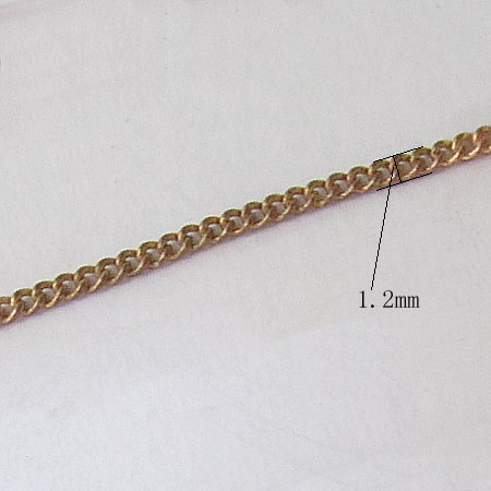 Fashion jewelry chain metal curb chain necklace wholesale jewelry findings brass nickle-free lead-safe assorted size available D