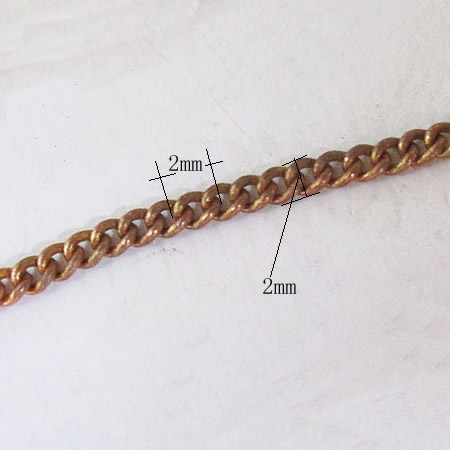 Open curb chain necklace decorative chains wholesale chain jewelry brass nickle-free lead-safe DIY