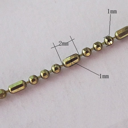 Bar ball chain metal chains 1+1 ball chain necklace wholesale jewelry making supplies brass nickle-free lead-safe DIY