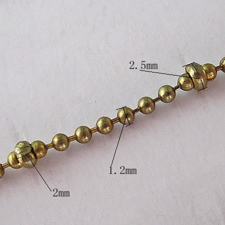 Metal ball chain beades chains wholesale jewelry chain brass nickle-free lead-safe DIY assorted size available