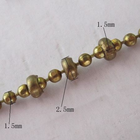 Metal ball chain necklace beaded chains decorative chain wholesale fashion jewelry making supplies brass nickle-free lead-safe
