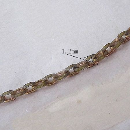 Vintage oval chain necklace metal link chains wholesale jewelry chain brass nickle-free lead-safe assorted size available DIY