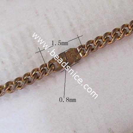 Curb chain neckalce metal chains cable link chain wholesale chain jewelry accessory brass nickle-free lead-safe DIY